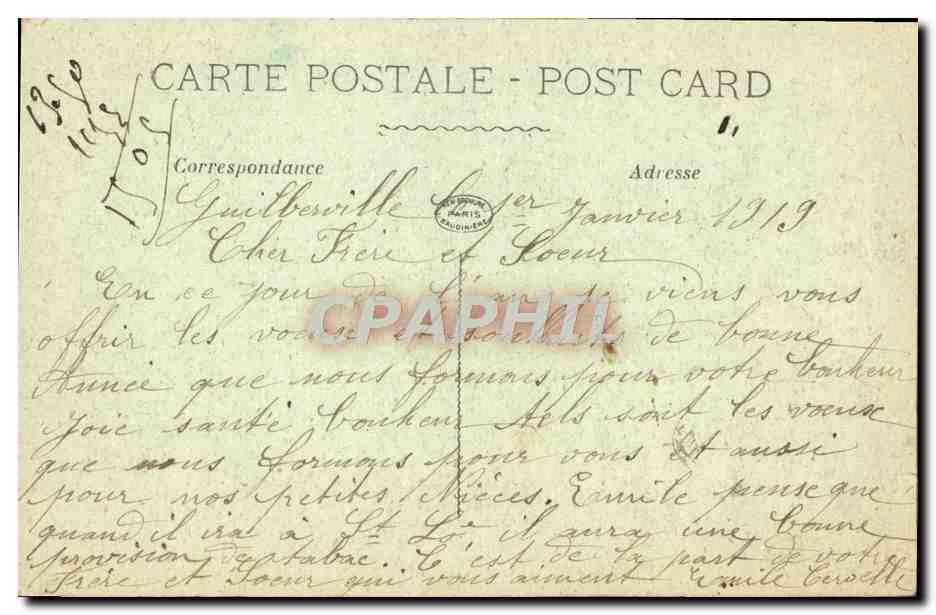 Jeune femme avec houx — 'La Pensée' 559 — éditeur 'La Pensée' — Verso