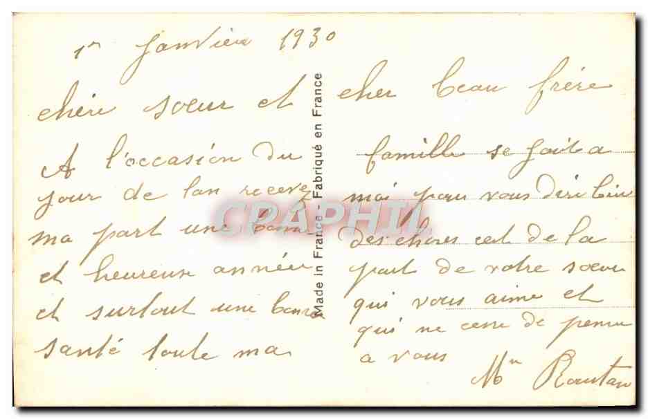 CPA Fantaisie Bonne annee — Verso
