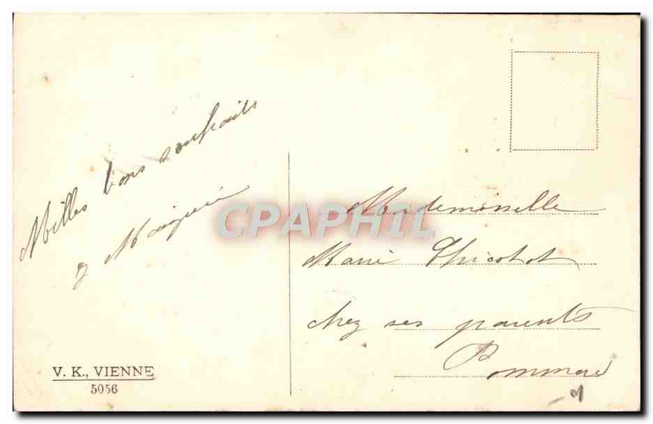 CPA Fantaisie Enfant Cochon Chien — Rückseite