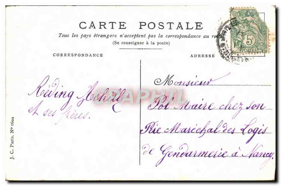 CPA Fantaisie Fleurs Bonne annee — Verso