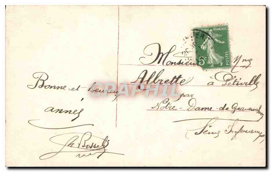 CPA Fantaisie Homme  — Rückseite