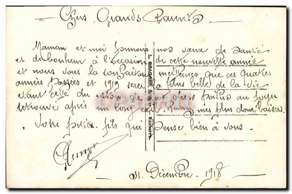 CPA Fantaisie Fleurs — Rückseite