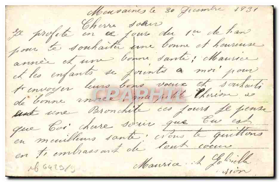 CPA Fantaisie Bonne annee — Verso
