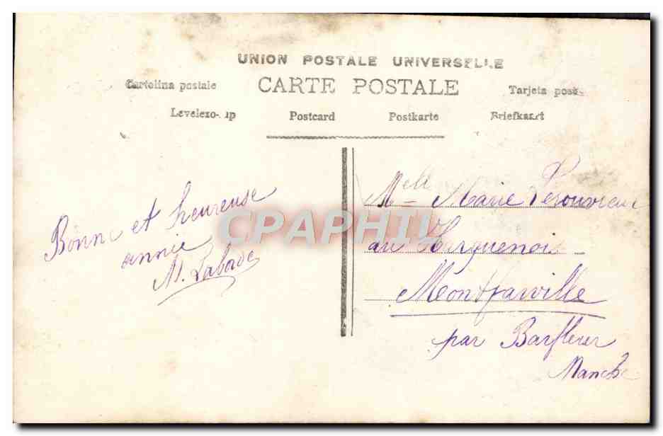 Jeune femme — devant un temple à colonnes — éditeur inconnu, n° 338 — Reverso