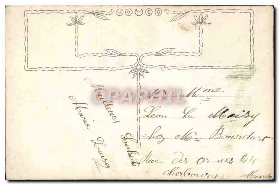 Femme en robe fleurie — Bonne Année — éditeur Crois-Saint, Paris, n° 3884 — Reverso