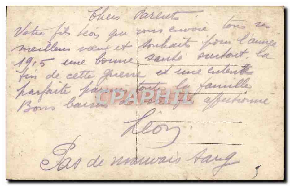 CPA Fantaisie Bonne annee — Rückseite