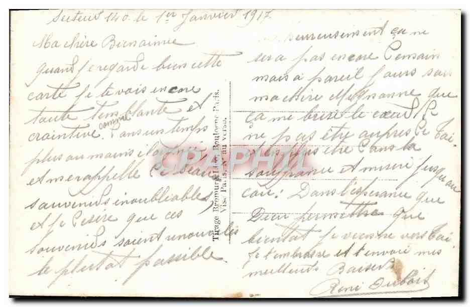 CPA Fantaisie Femme Soldat Militaria  — Verso