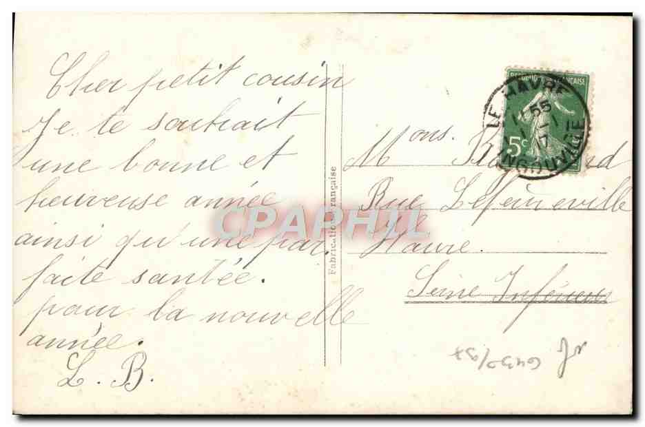 CPA Fantaisie Femme  — Verso