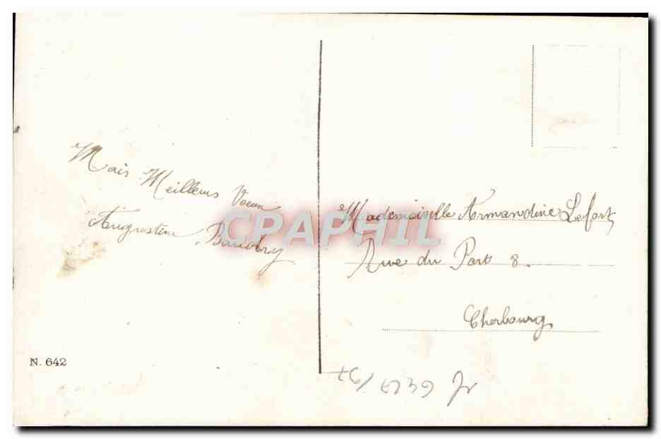 Couple — Bonne Année — éditeur N. 642 — Verso