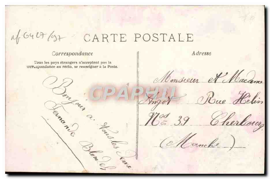 CPA Fantaisie Femme  — Verso