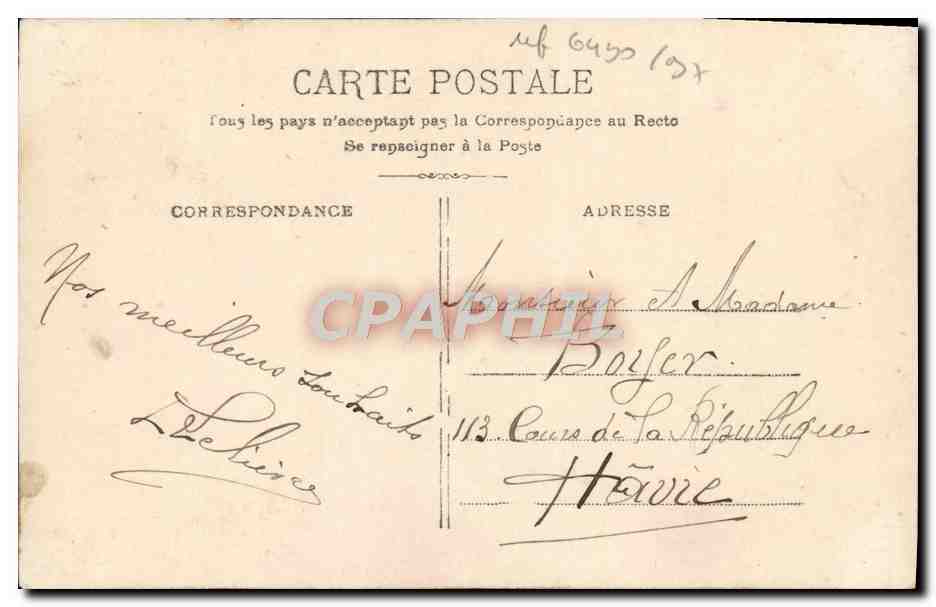 Jeune femme souriante — décor de roses — E.L.D. n°4171 — Rückseite