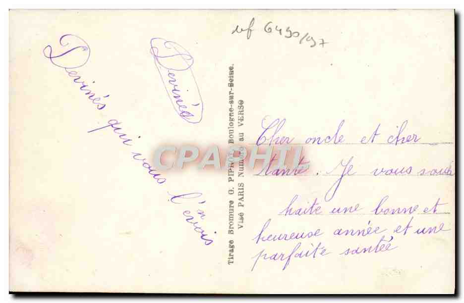 CPA Fantaisie Femme  — Verso