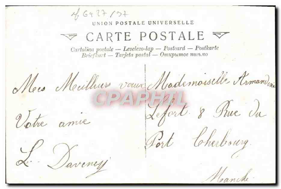 CPA Fantaisie Femme  — Rückseite