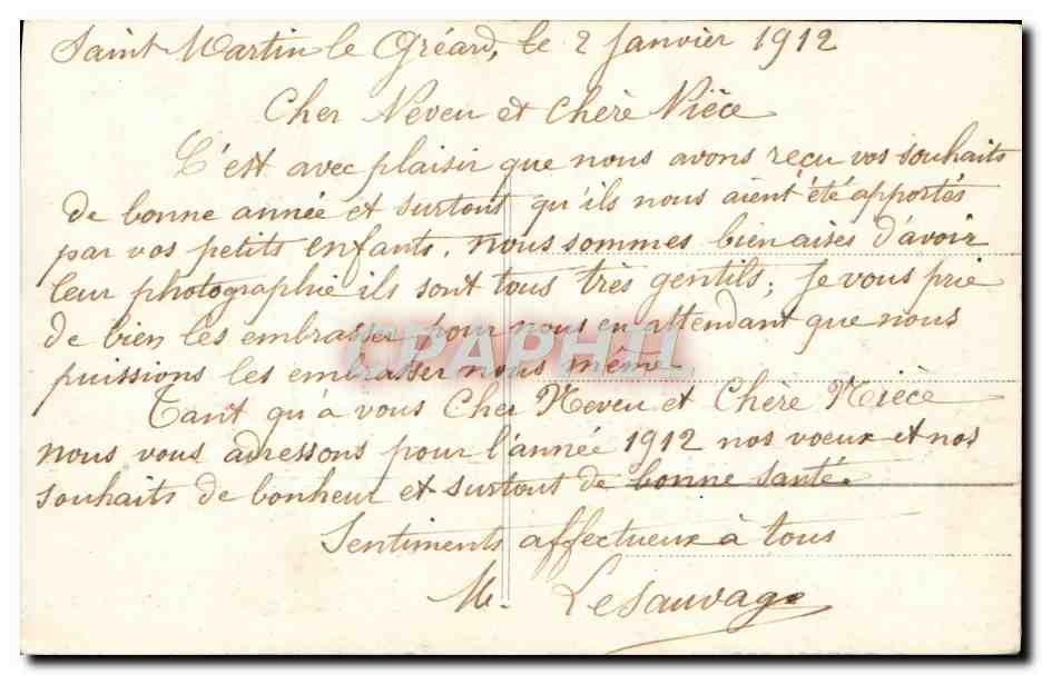 Femme avec bouquet — Bonne Année — Paris, n°271 — Verso