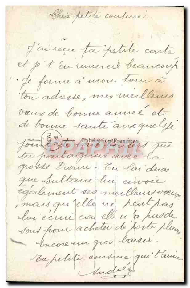 CPA Fantaisie Enfant — Rückseite