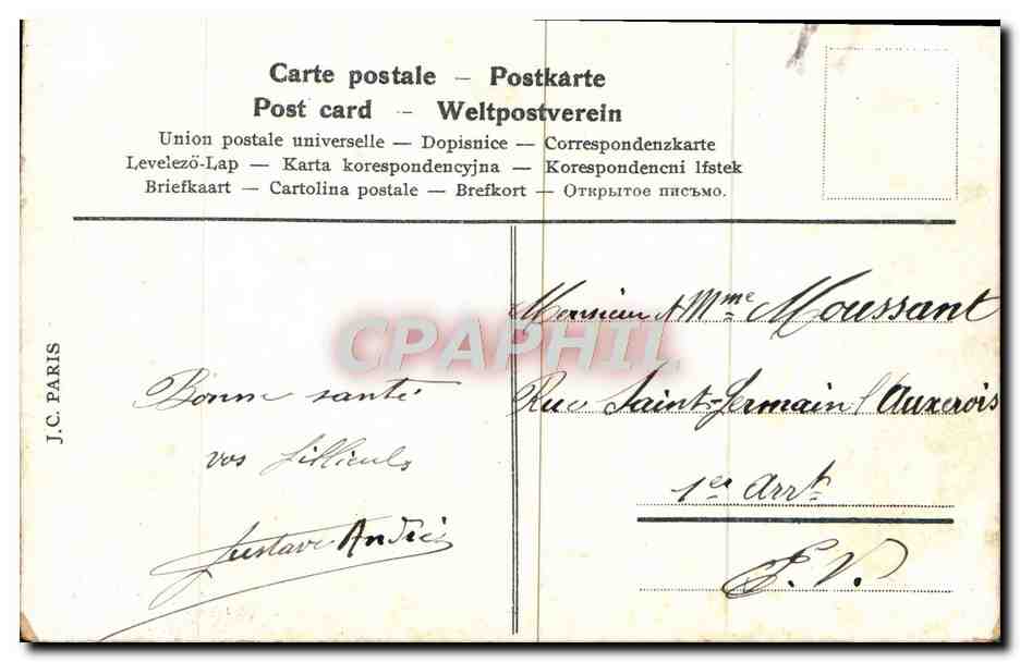 Junges Paar unter Efeu — 365 jours de Bonheur — J.C. Paris — Rückseite