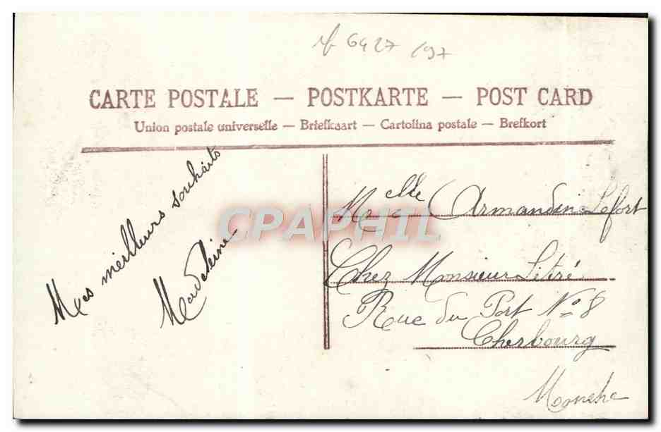 Jeune femme en chapeau à plumes — 'Heureuse Année' — éditeur inconnu, n° 4352 — Reverso