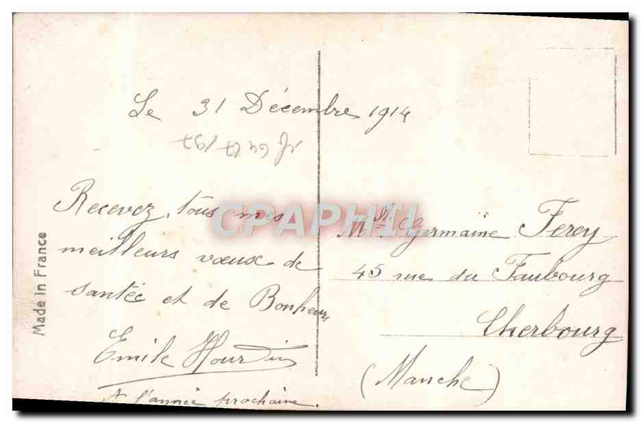 CPA Fantaisie Homme Marin — Rückseite