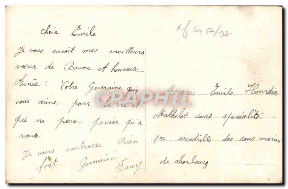 Femme souriante avec roses — Bonne Année — A.N. Paris, n° 1639 — Reverso