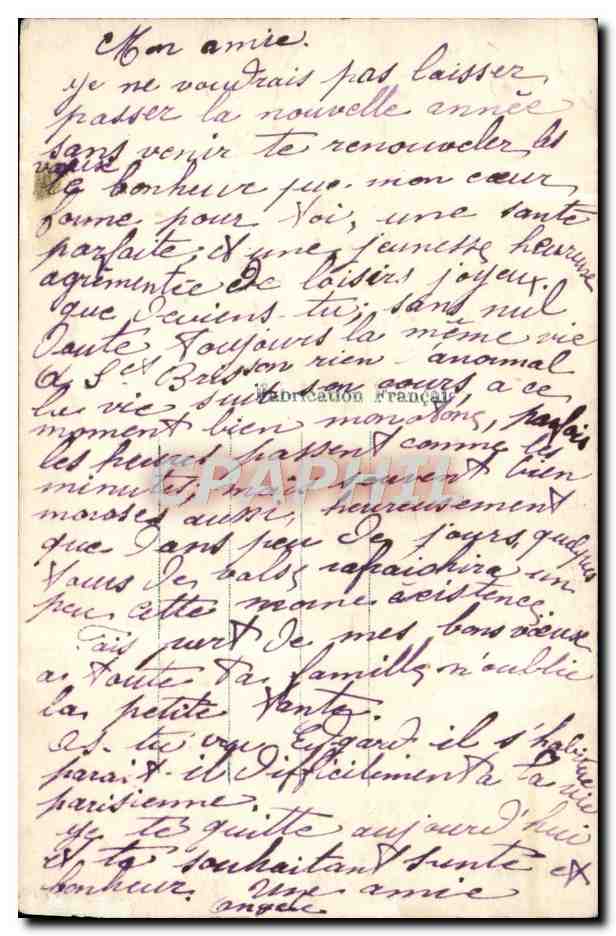 CPA Fantaisie Femme  — Verso