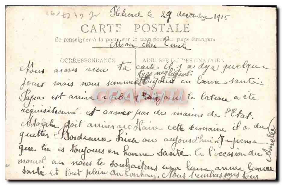 CPA Fantaisie Femme  — Verso
