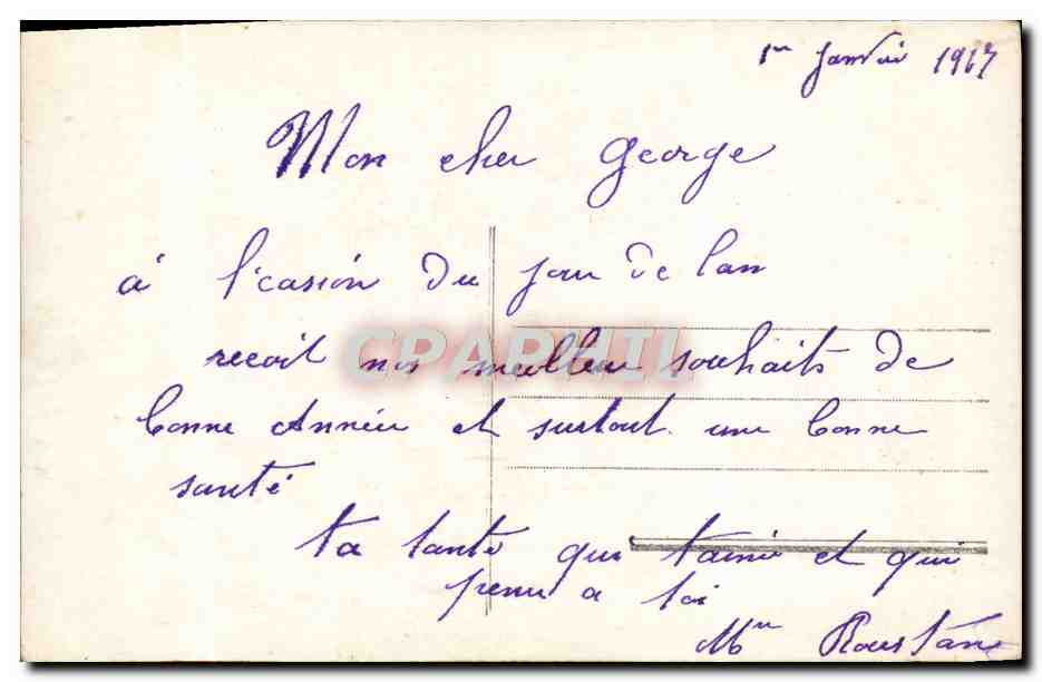 CPA Fantaisie Homme  — Rückseite
