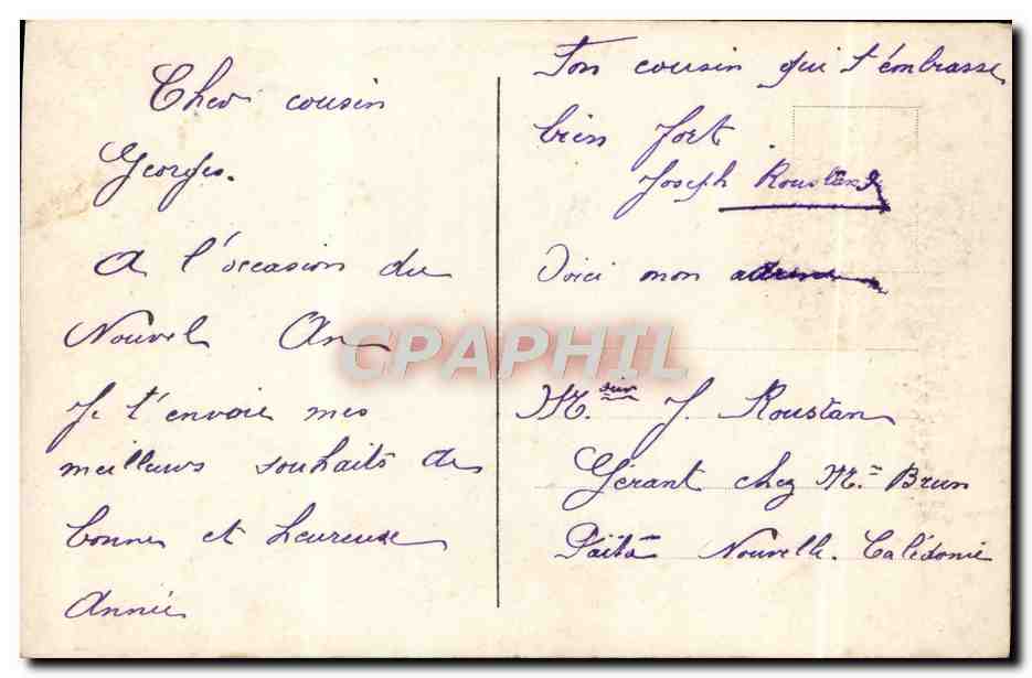 CPA Fantaisie Homme  — Rückseite