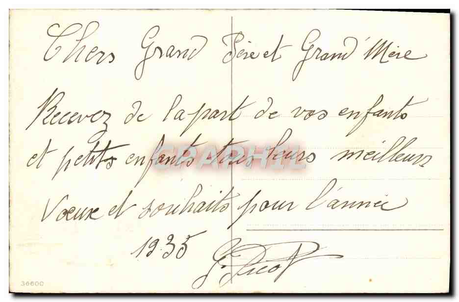 CPA Fantaisie Bonne anne — Rückseite