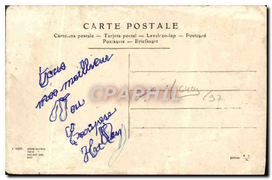 CPA Fantaisie Femme  — Rückseite