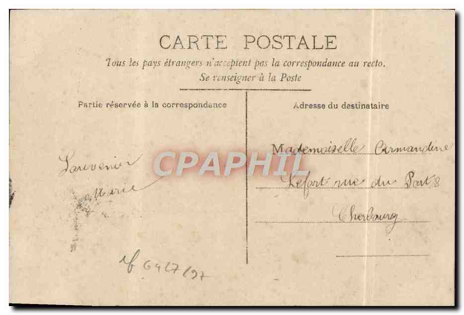 CPA Fantaisie Homme  — Verso