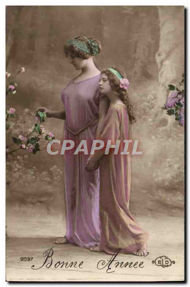 CPA Fantaisie Femme et enfant