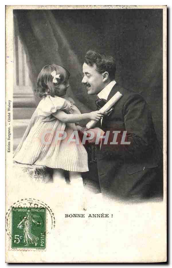 CPA Fantaisie Homme et enfant