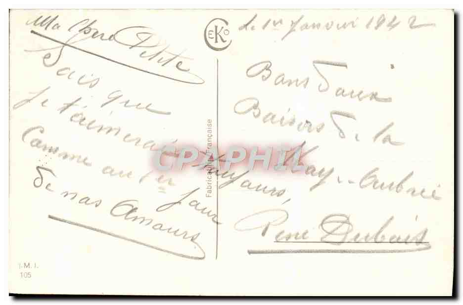 CPA Fantaisie Bonne annee — Verso