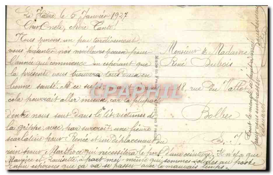 CPA Fantaisie Enfant  — Rückseite