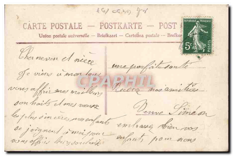 CPA Fantaisie Enfant Boite aux lettres — Verso