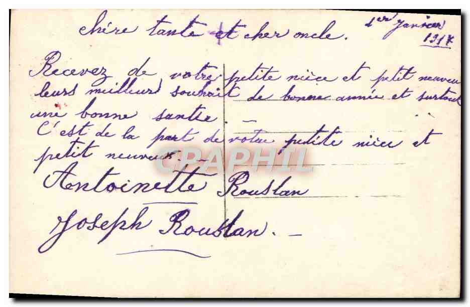 CPA Fantaisie Enfant Marin — Verso