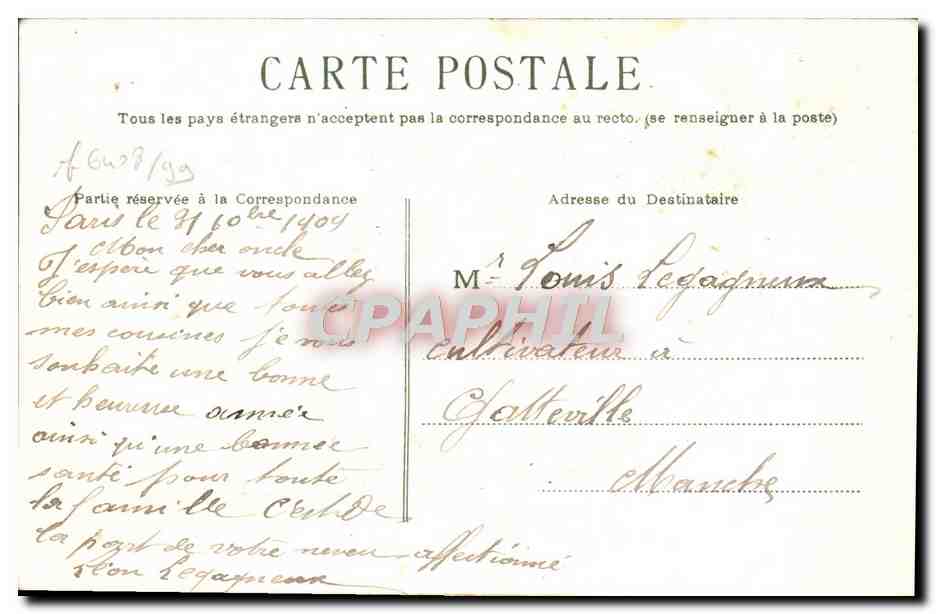 CPA Fantaisie Bonne annee — Verso