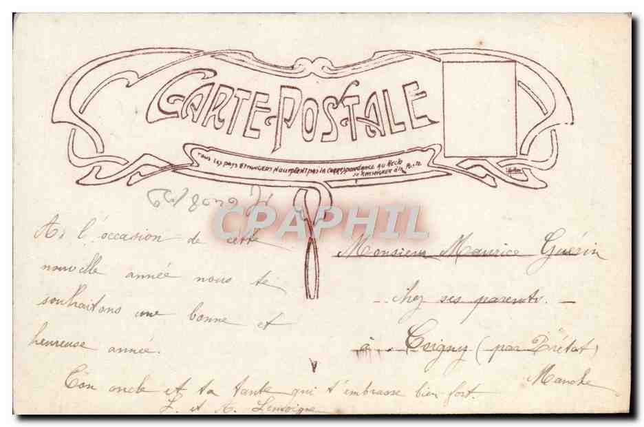 CPA Fantaisie Enfant — Rückseite