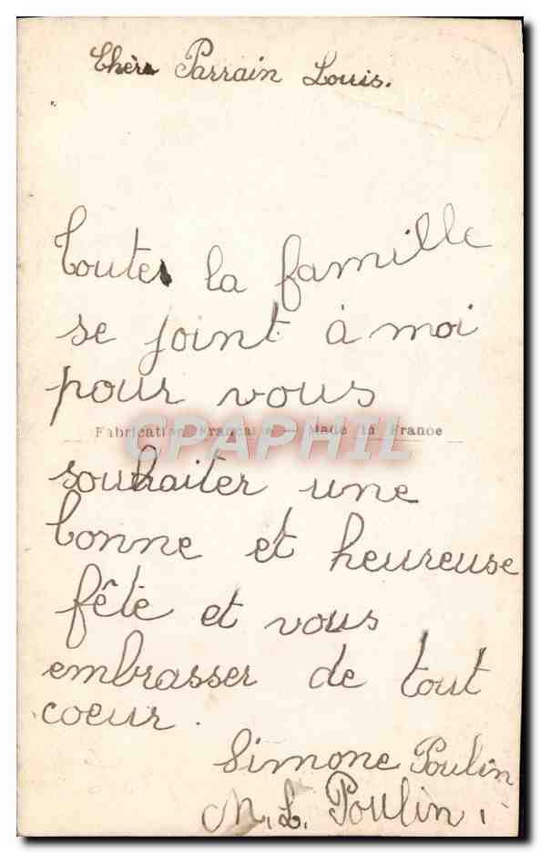 CPA Fantaisie Enfant — Verso
