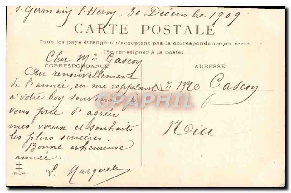 CPA Fantaisie Enfant — Rückseite