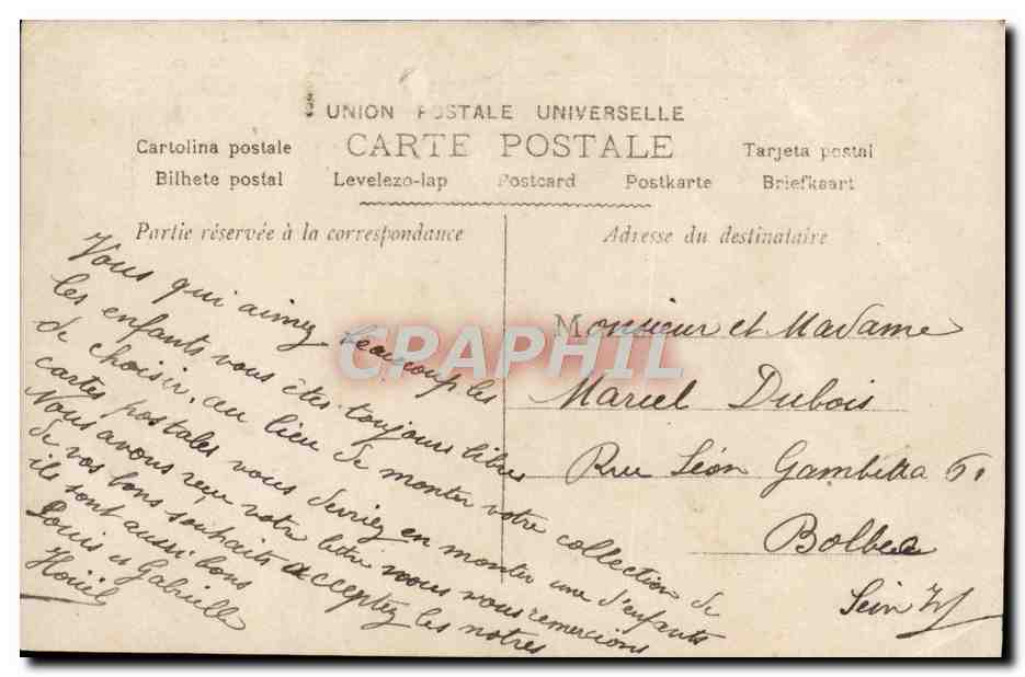 CPA Fantaisie Enfants Poupees — Rückseite