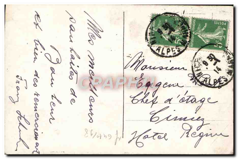 CPA Fantaisie Femme  — Rückseite