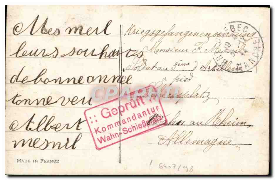 CPA Fantaisie Fleurs — Verso