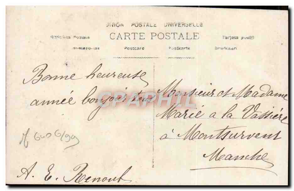 Femme en fourrure — scène hivernale avec fleurs — éditeur non visible, n° 159 — Verso