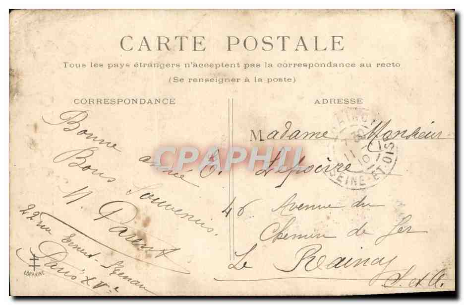 CPA Fantaisie Enfant — Rückseite