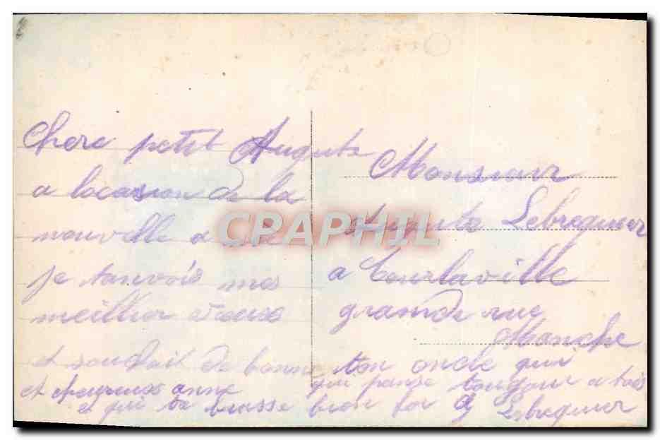 CPA Fantaisie Bonne annee — Verso