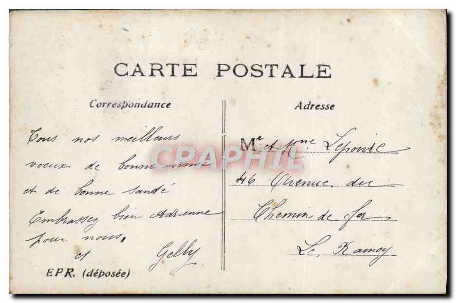 CPA Fantaisie Enfants Luge — Rückseite