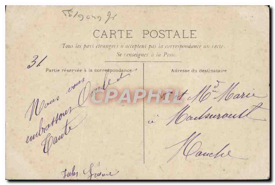 CPA Fantaisie Femme  — Verso