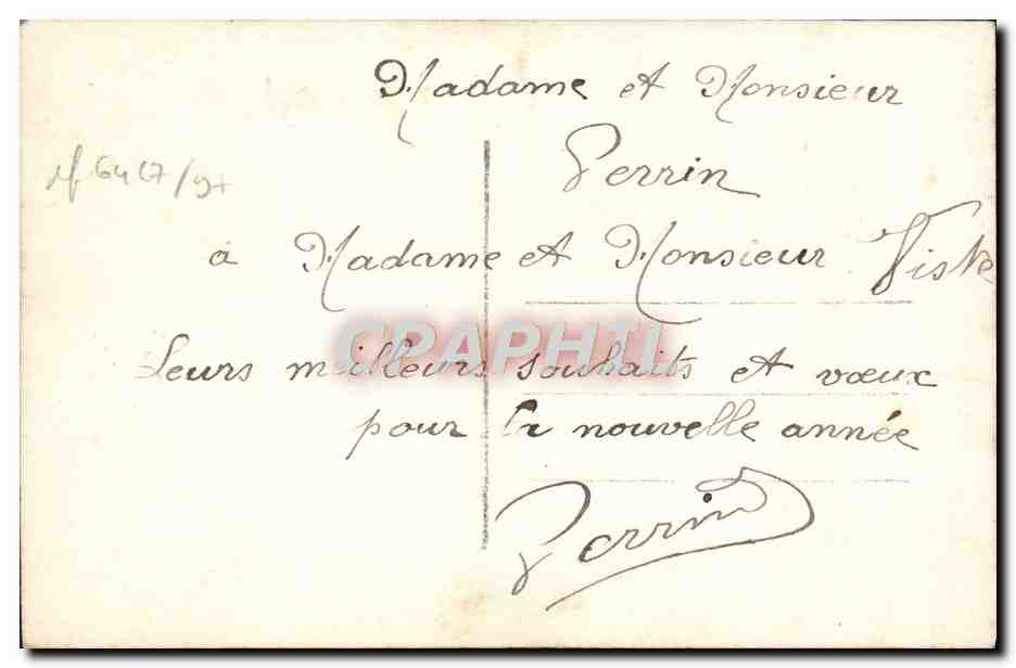 CPA Fantaisie Bonne annee — Verso