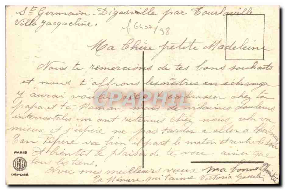 CPA Fantaisie Bonne annee — Rückseite